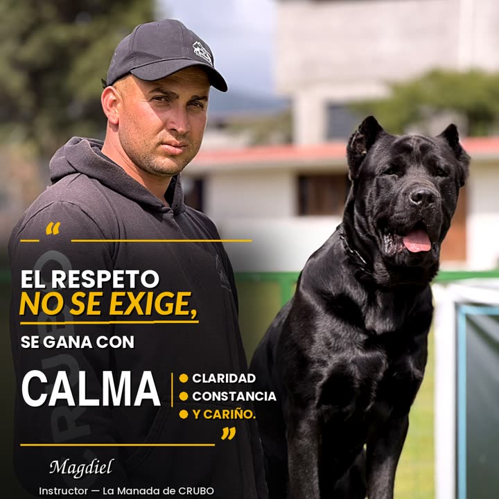 Magdiel Medina con su perro